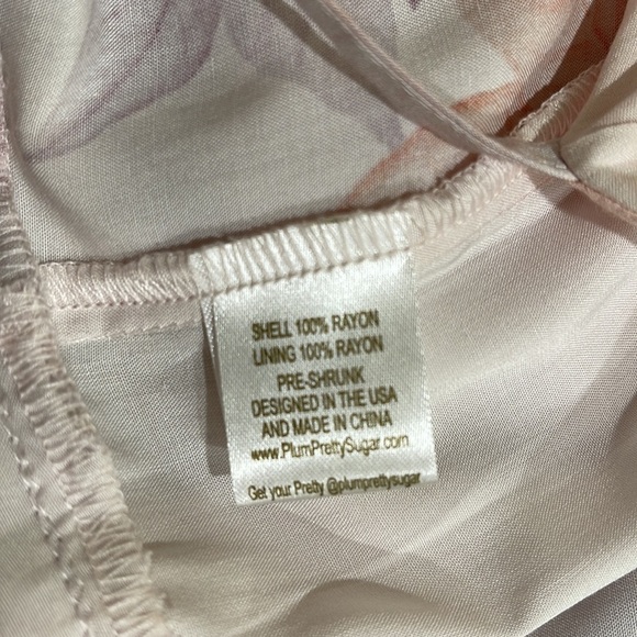 Plum Pretty Sugar Pink Floral Tiered Ruffle Strappy Maxi Dress SZ S - Picture 5 of 7